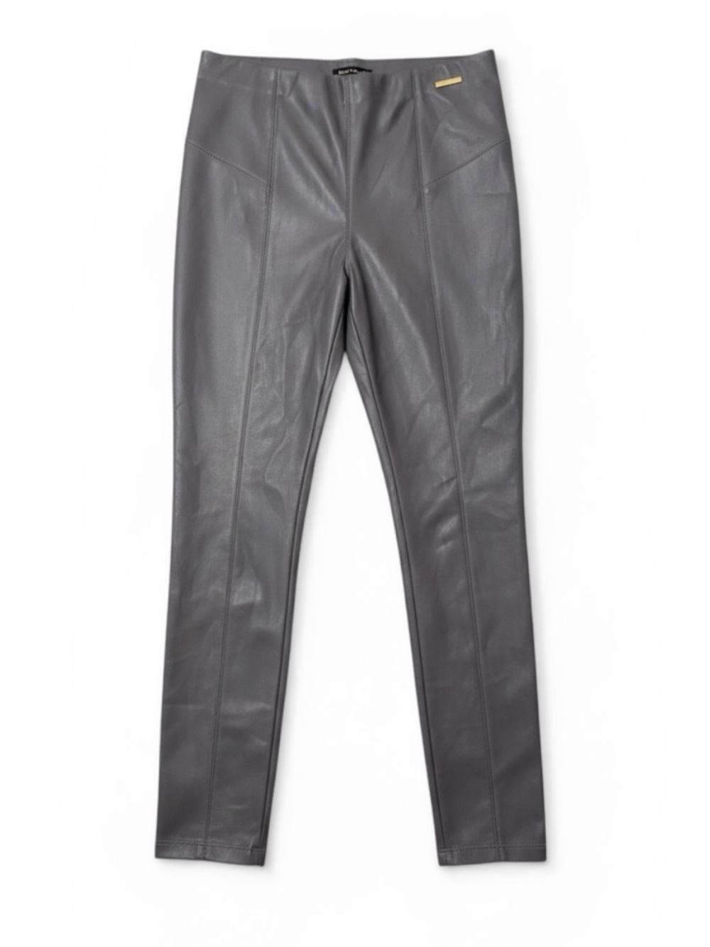 Marc New York Andrew Marc Faux Leather Pants Gray Slim Fit Size S EUC